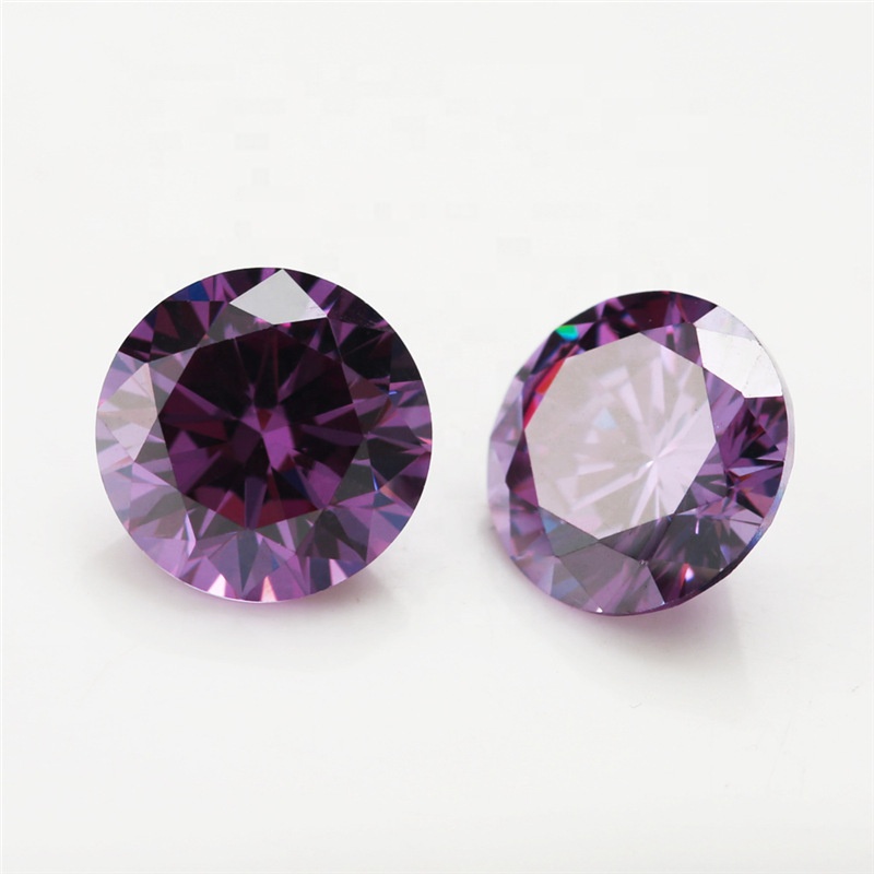 High quality Amethyst color cz gemstones