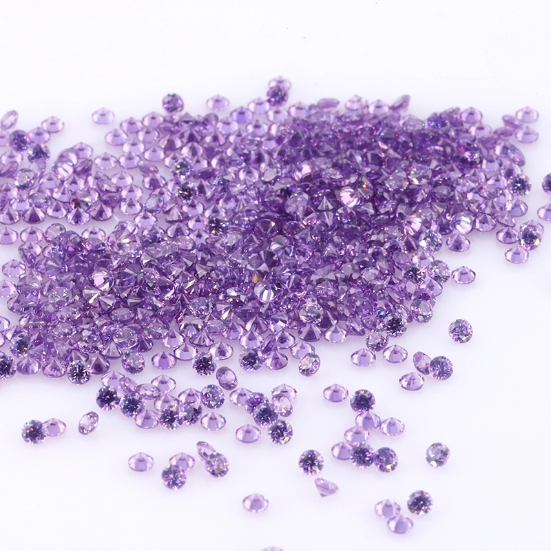 High quality Amethyst color cz gemstones