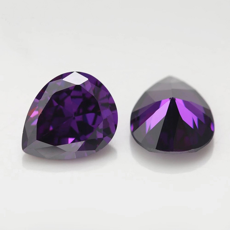 High quality Amethyst color cz gemstones