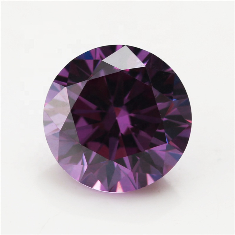 High quality Amethyst color cz gemstones