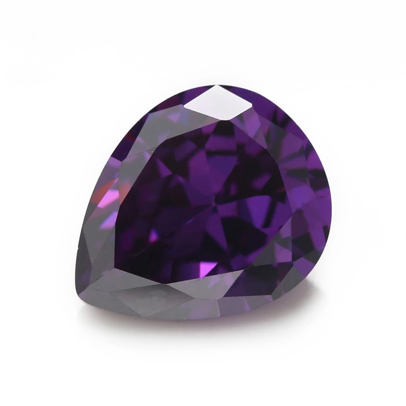 High quality Amethyst color cz gemstones