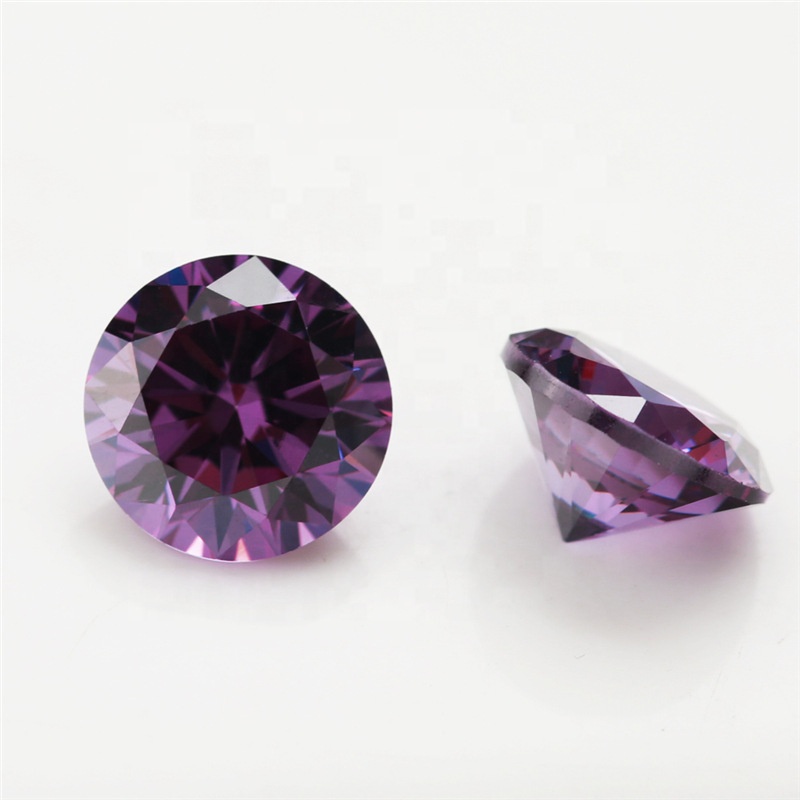 High quality Amethyst color cz gemstones