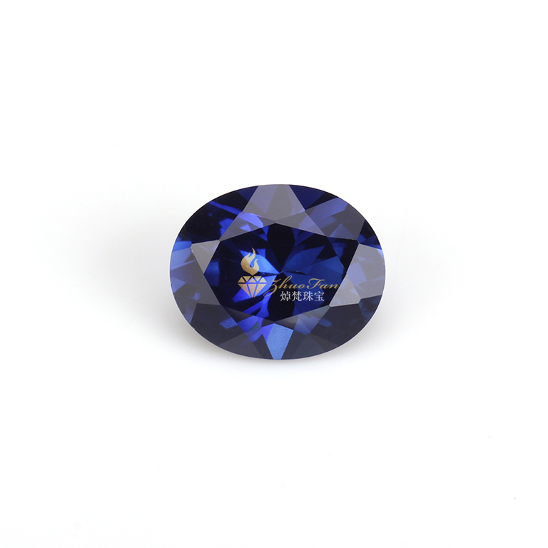 Oval Blue sapphire#34 Synthetic Corundum Gemstones For Sale