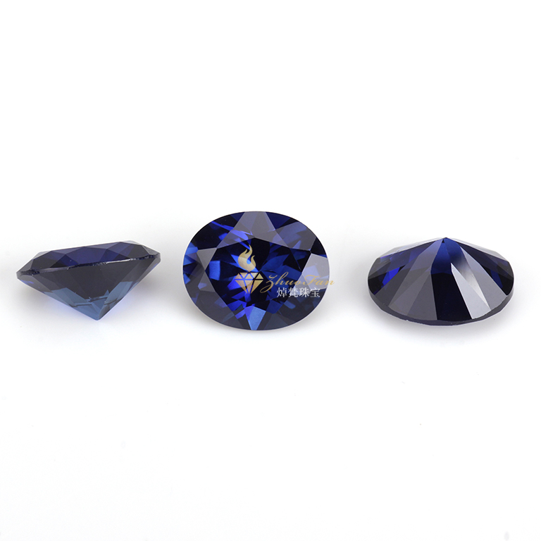 Oval Blue sapphire#34 Synthetic Corundum Gemstones For Sale