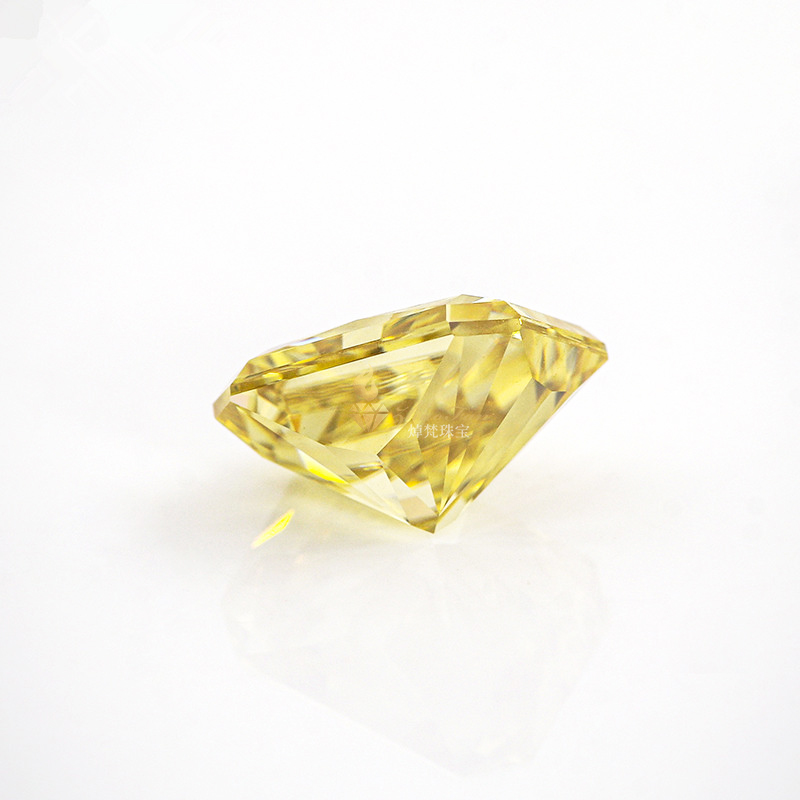 Loose Moissanite Yellow Radiant Cut