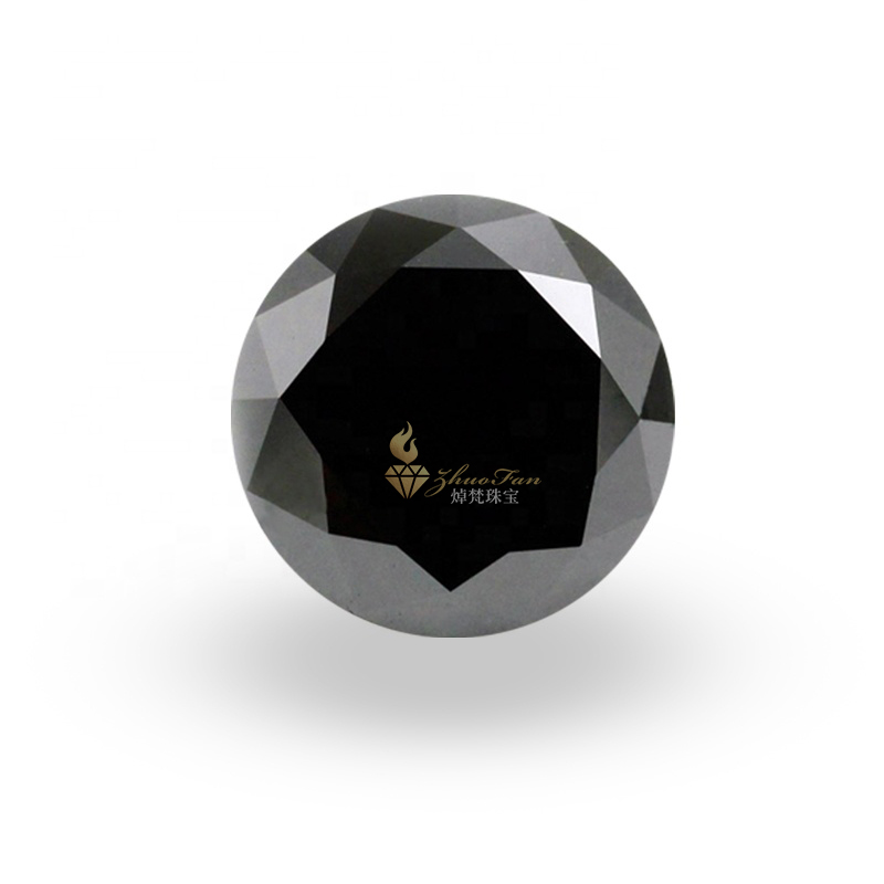 Black Loose Moissanite Round Brilliant Cut