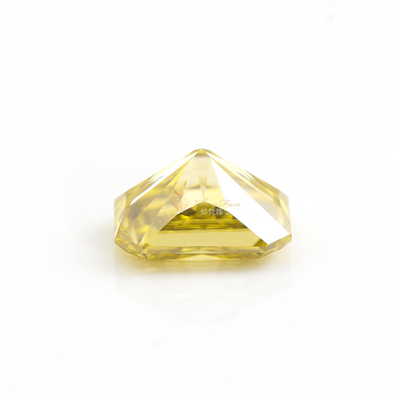 Loose Moissanite Yellow Radiant Cut