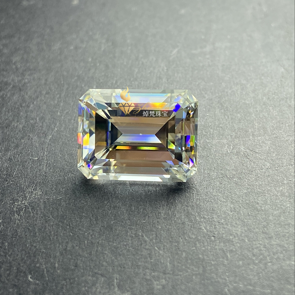 Moissanite Diamond White DEF Color Emerald Cut