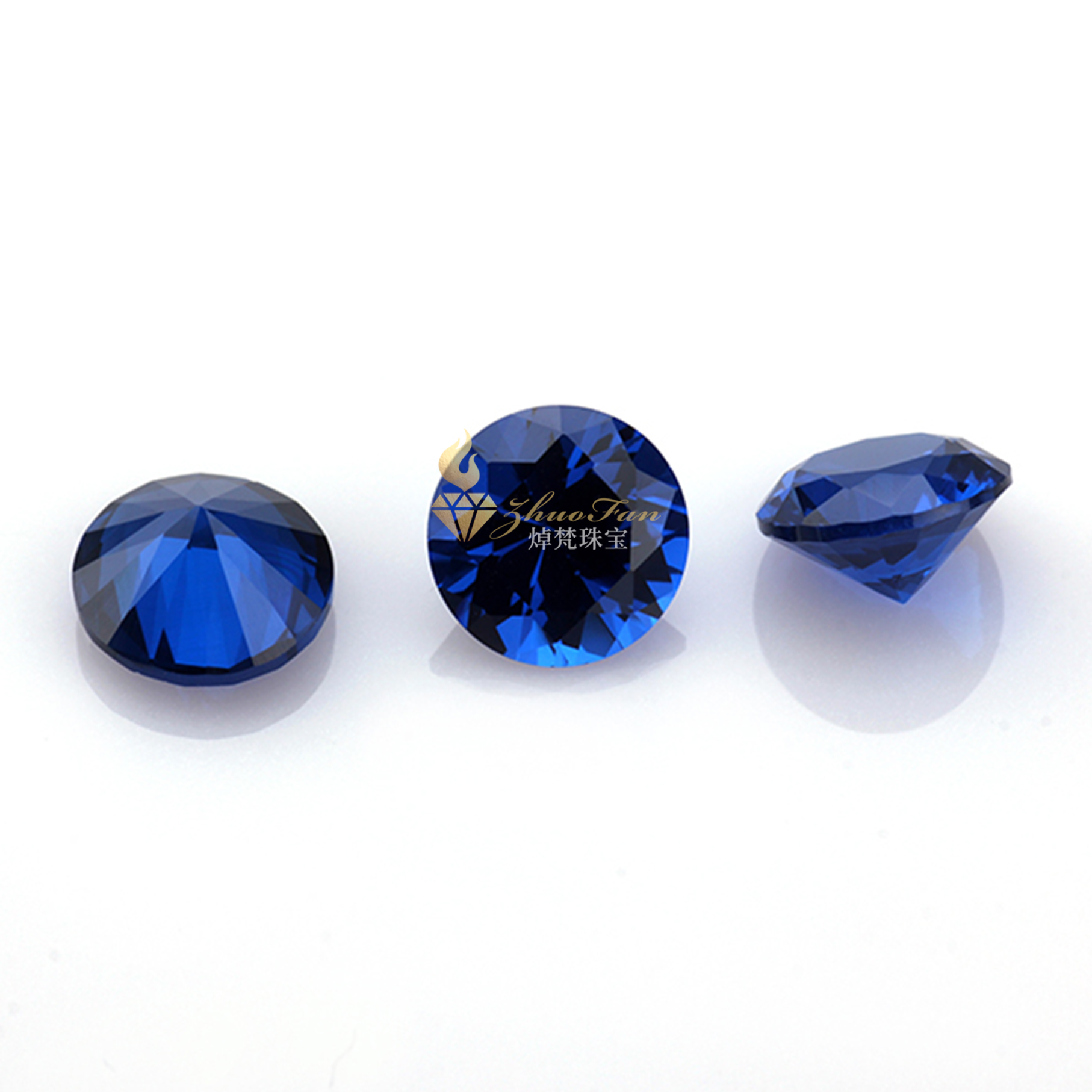 Synthetic Spinel Sapphire Blue#113 Round Shape