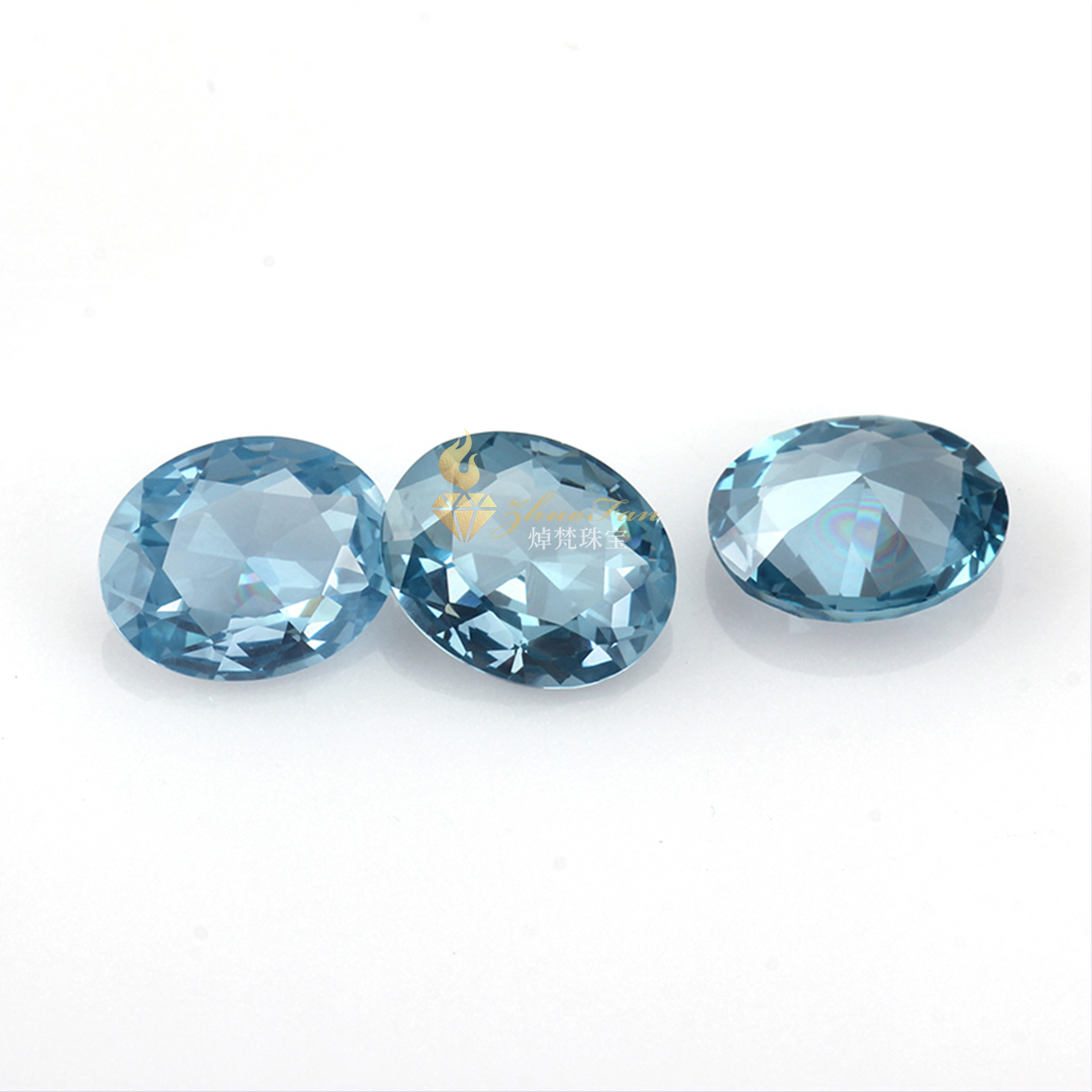 Synthetic Spinel Aquamarine#106 Oval Shape