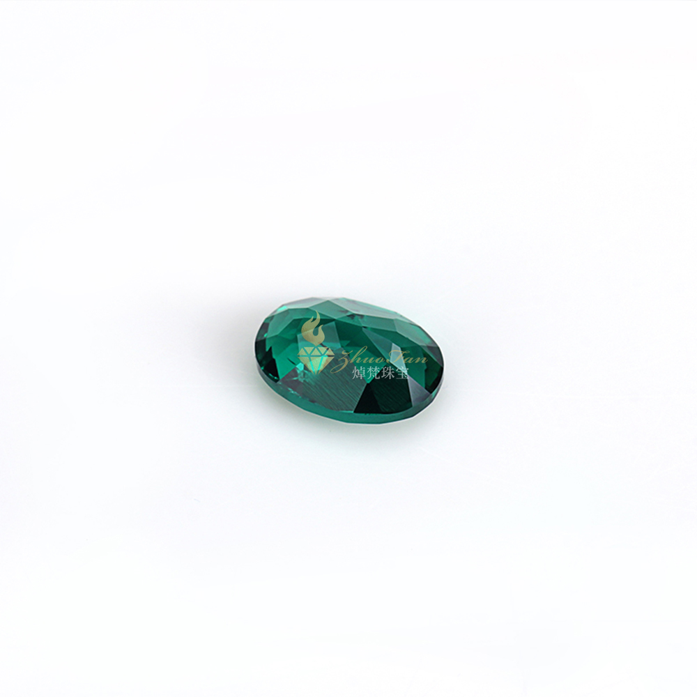 Lab Created Emerald Zambia Green Oval Cut