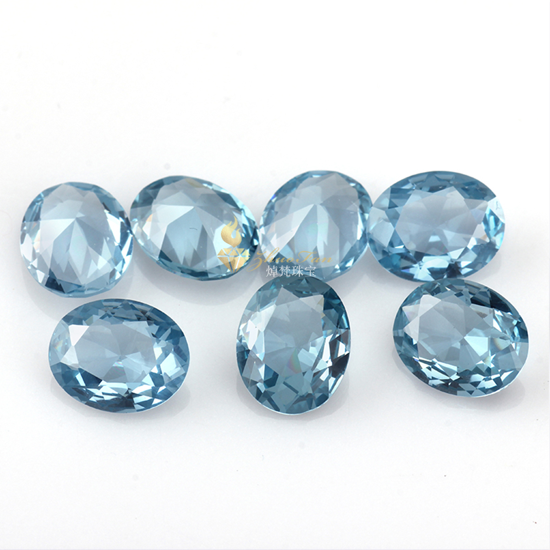 Synthetic Spinel Aquamarine#106 Oval Shape