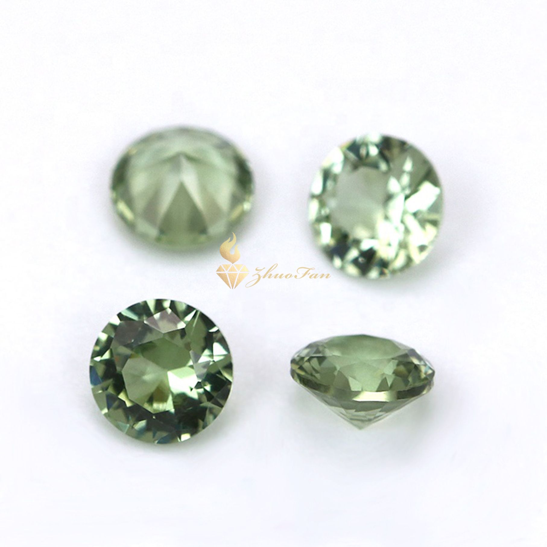 Synthetic Spinel Green Tourmaline#149 Round Shape