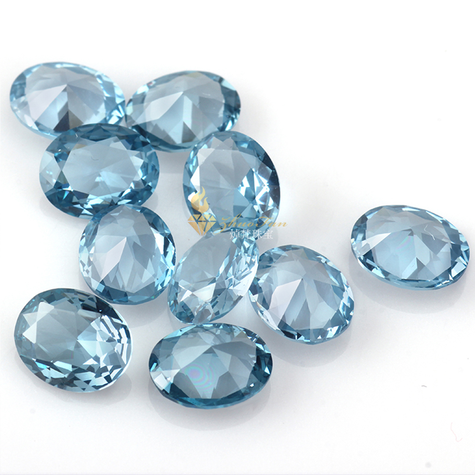 Synthetic Spinel Aquamarine#106 Oval Shape